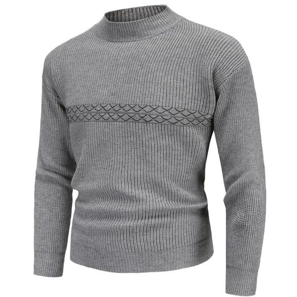 

men's sweaters men sweater autumn and winter fitted shoulder sleeve pullover mandarin collar blouse business casual base 22, White;black