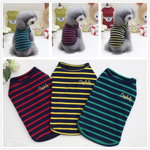 

dog apparel vest striped summer pet clothes for dogs cat shirt clothing costume small medium chihuahua yorkshire