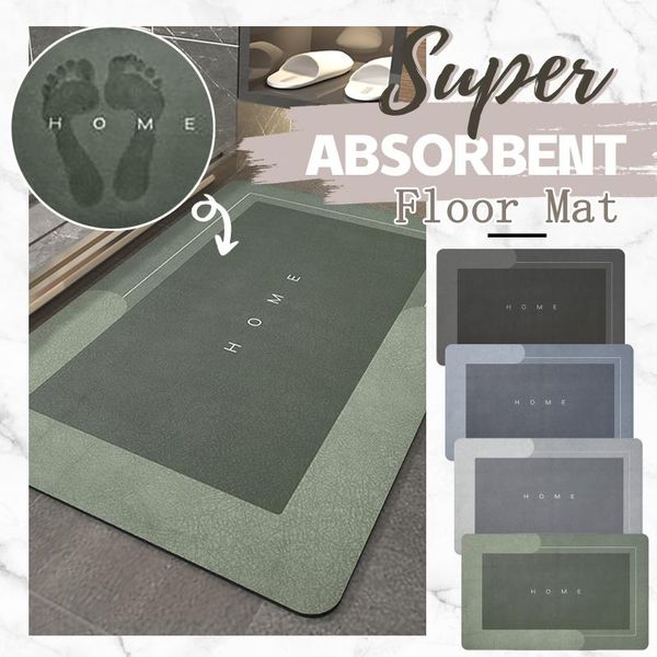 

bath mats super absorbent floor mat non-slip soft microfiber memory foam quick-dry resist dirt entrance rug bathroom