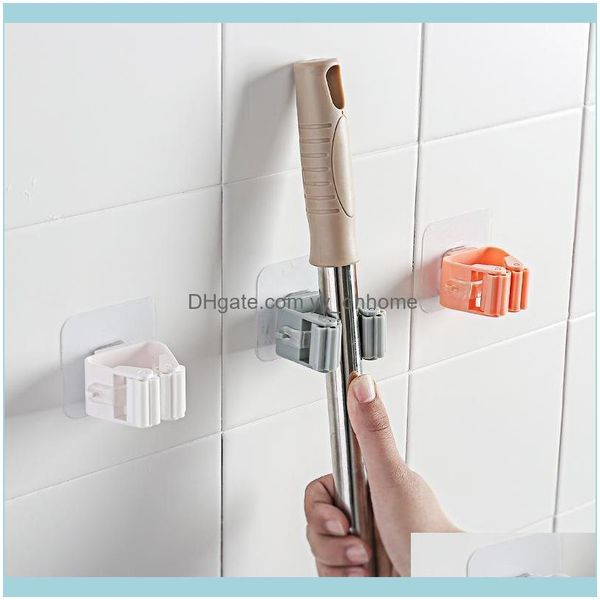 Rails Storage Organizzazione delle pulizie Casa Gardenabs Appendiabiti per mop Appendiabiti a parete Clip Ganci adesivi per bagno No Punching1 Drop