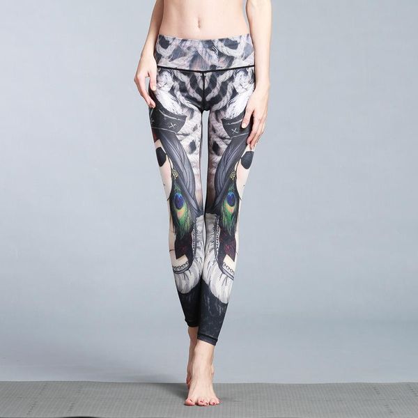 

yoga outfits outdoor sports fitness pants printed, White;red