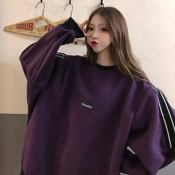 

women's hoodies & sweatshirts zogaa streetwear women sweatshirt casual kawaii print thick plus velvet korean style harajuku chic trendy, Black