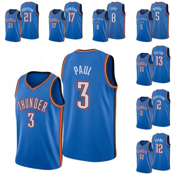 

oklahoma\rcity\rthunder\rmen andre roberson dennis schroder jawun evans markieff morris chris paul george jersey, Black