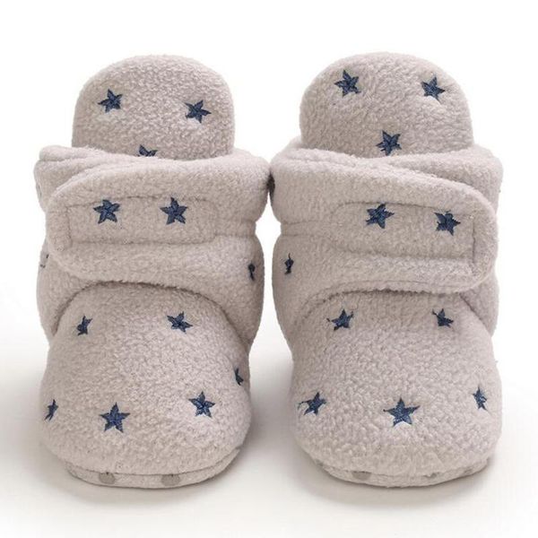 

first walkers winter baby socks shoes boy girl star toddler booties cotton comfort soft anti-slip warm infant crib