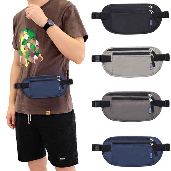 

outdoor bags adjustable belt passport waist bag waterproof scratchproof nylon money wallet phone cash holder protective pouch