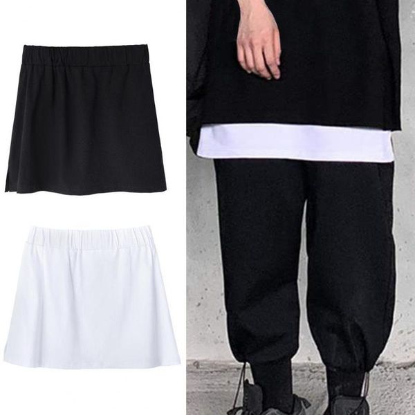 

women's sleepwear detachable skirts half slips stretch fake shirt irregular tail hem inner skirt ladies underdress petticoat underskirt, Black;red