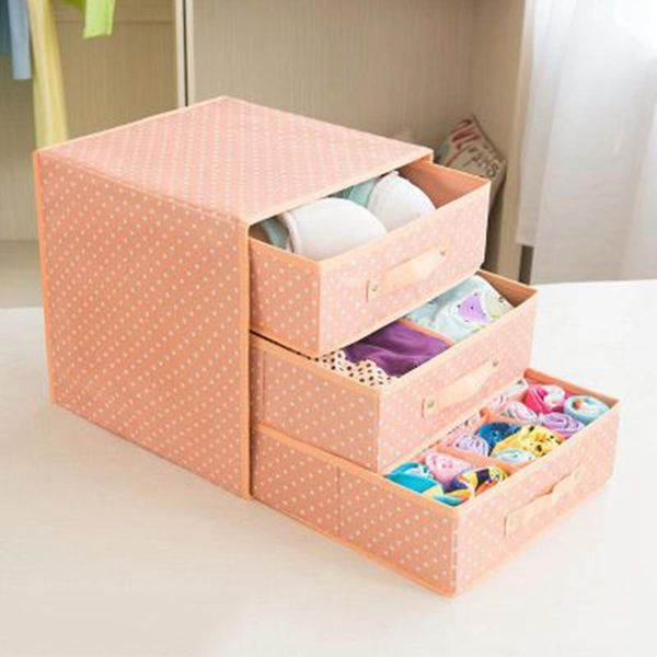 

storage drawers foldable divider bra non-woven fabric folding cases necktie socks underwear clothing organizer container boxes