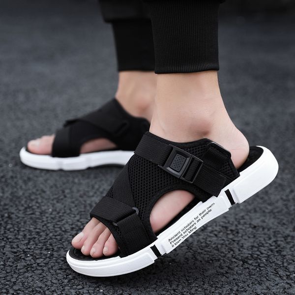 

fashion funny fish slippers men shoes girls boys women summer beach slipper 2021 arrival family children slides 38, Black