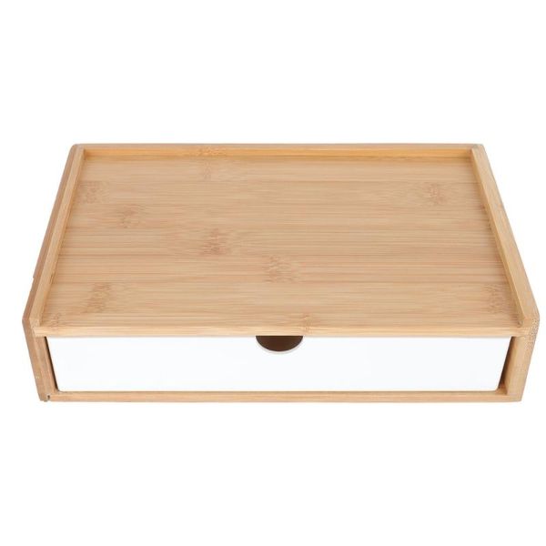 

storage boxes & bins 1pc bamboo and abs cosmetics box skin care products