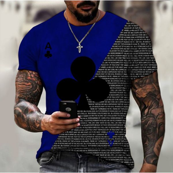 

2022 clubs a graphic men's t-shirts new 3d t-shirt summer casual daily fashion short sleeve o-neck two-color streetwear, White;black
