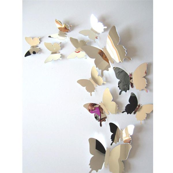 

wallpapers wall stickers decal butterflies 3d mirror art home decors 23%