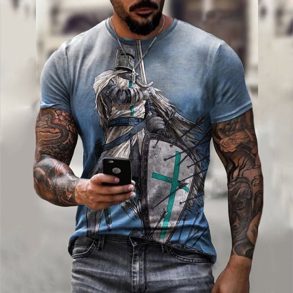 

flag print men's 3d printed t-shirt visual impact party punk gothic round neck american muscle short sleeve, White;black