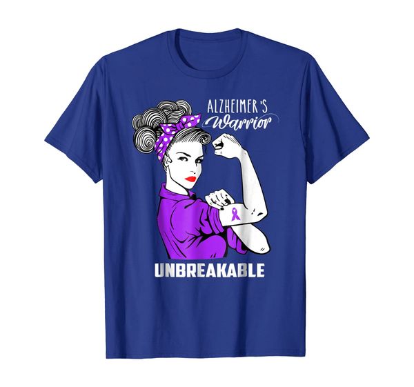 

alzheimers warrior unbreakable shirt alzheimer's awareness, White;black