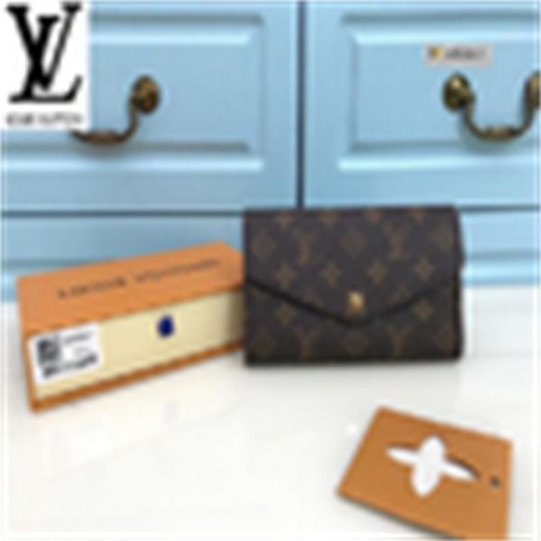 

purse brand designer luxury 611h m60531 european and american personality wallet women real leather clutches long wallet chain wallets compa, Red;black