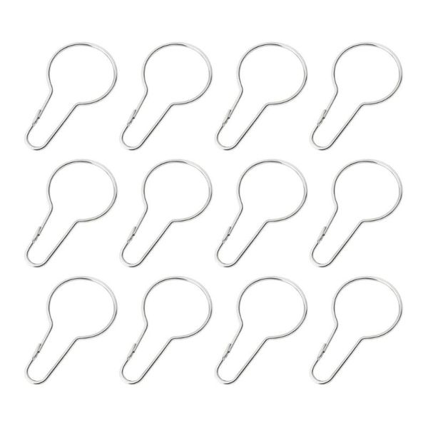 

pcs shower curtain hooks glide roller rustproof stainless steel rings with clips polished for bathroom rods curtains ( other home decor