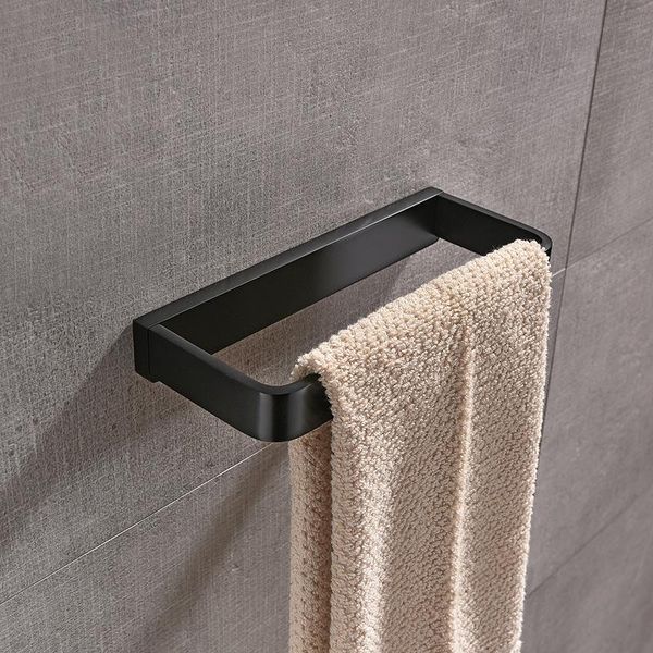 

solid brass brushed gold towel ring black bathroom square holder chrome hanger rack accessories rings