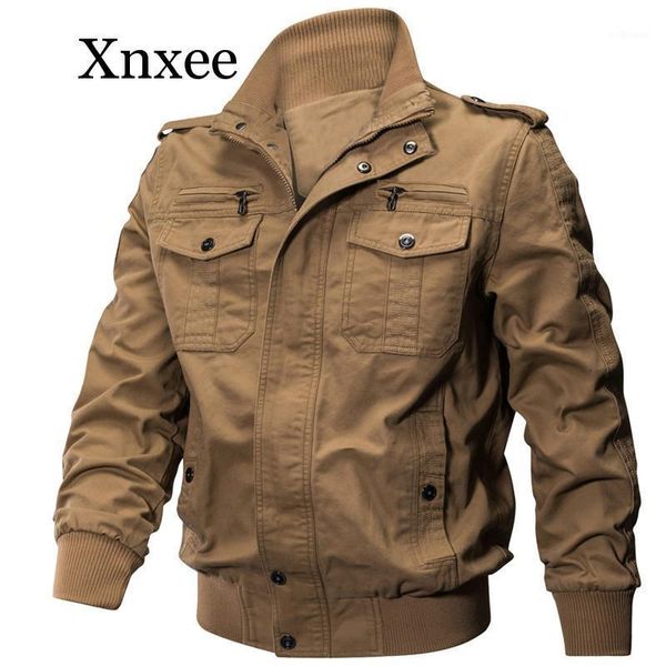 

men's jackets spring autumn military coats cotton army outerwear casual male solid jacket mens clothing, Black;brown