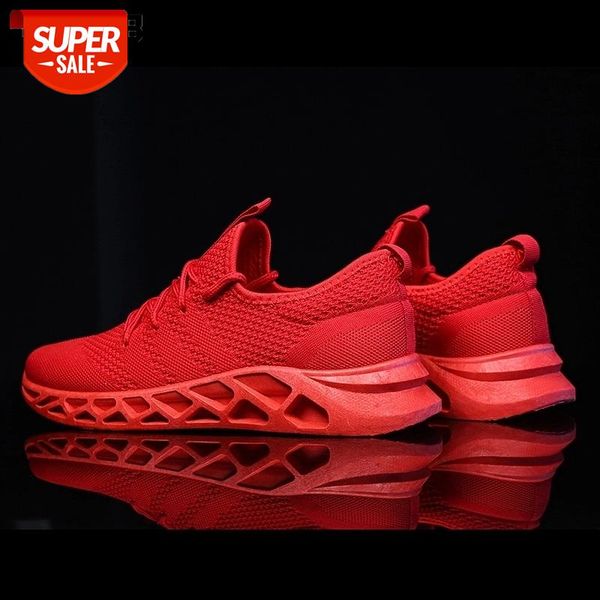 

breathable men sneakers 2020 new knit mesh men shoes lightweight comfortable black red casual shoes walking shoe non-slip #ic2t