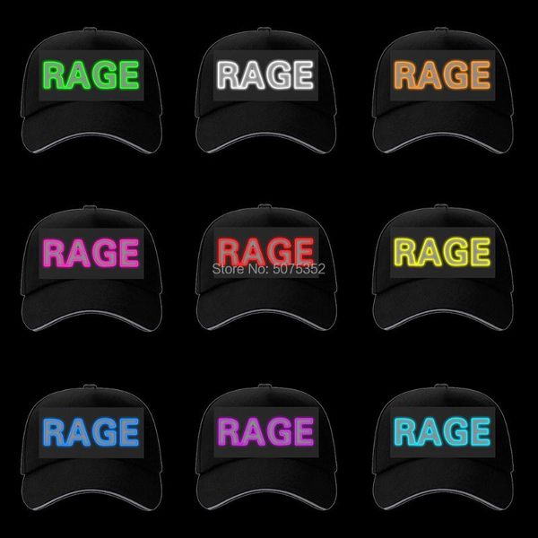 

party masks selling night glow el wire fishing hat dance dj flash led light baseball caps letter customized