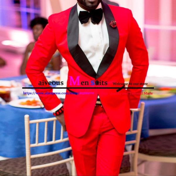 

men's suits & blazers formal red mens for wedding 2 pieces jacket pants set groom wear tuxedos boyfriend prom party dress blazer terno, White;black