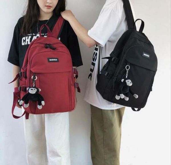 

backpack men women 4 colour waterproof nylon high capacity school bag teenage fashion travel double shoulder bags