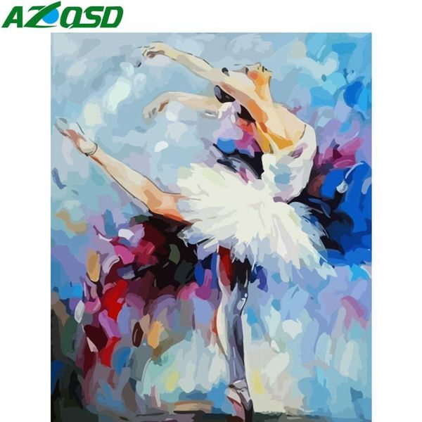 

paintings azqsd picture oil painting by numbers girl paint dance handpaint kits canvas diy unframed decoration