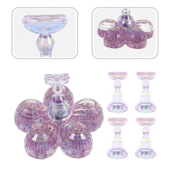 

nail gel 1 set art practice base support holder rack, Red;pink