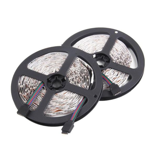 

strips icoco 1 set 2x5 meter/1 roll professinal 600 leds 3528 smd rgb long service time led super brightness flexible light strip dc12v