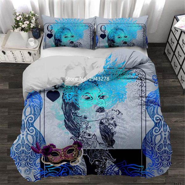 

bedding sets fashion three piece set with 3d digital color printing comfortable duvet, quilt cover, pillowcase and home textile