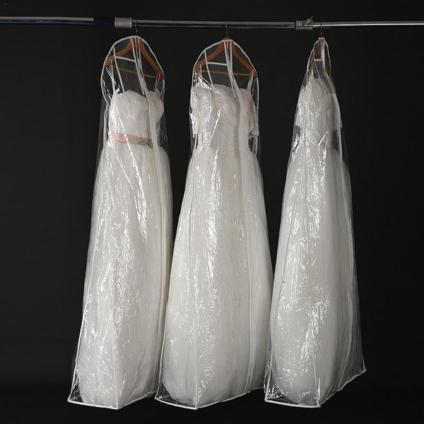 

clothing & wardrobe storage wedding dress transparent cover display bags dustproof waterproof moisture-proof large bridal gown garment 160/1