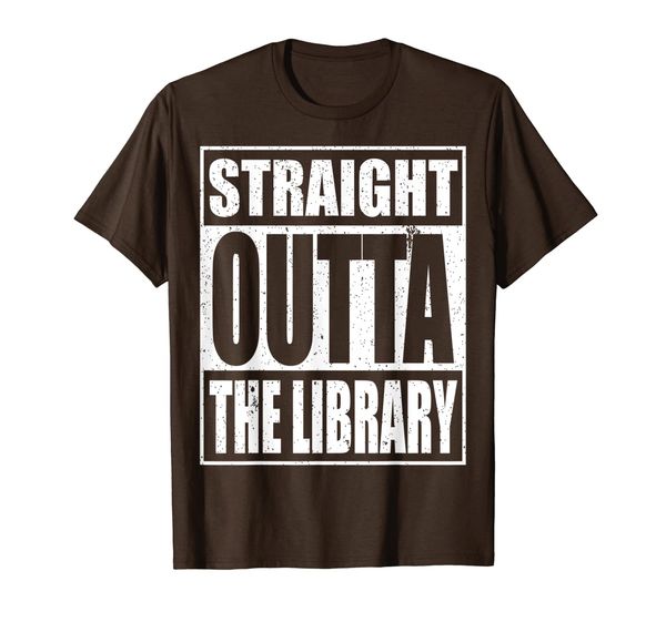 

straight outta the library t-shirt librarian gift, White;black