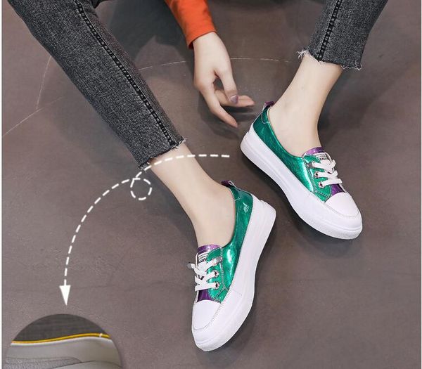 

leather small white shoes women new versatile shoes in summer 2021, Black