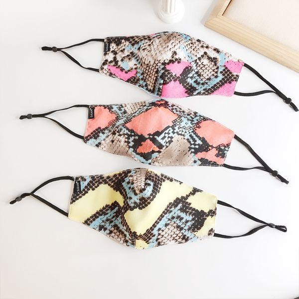 

mask facemask cotton printed leopard snake flower dust filter pm2.5 pluggable