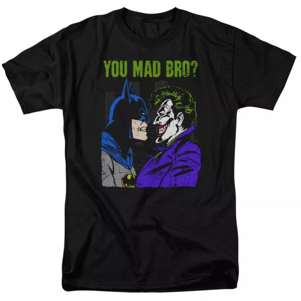 

Batman - Mad Bro T-Shirt DC Comics Sizes S-3X NEW, White;black