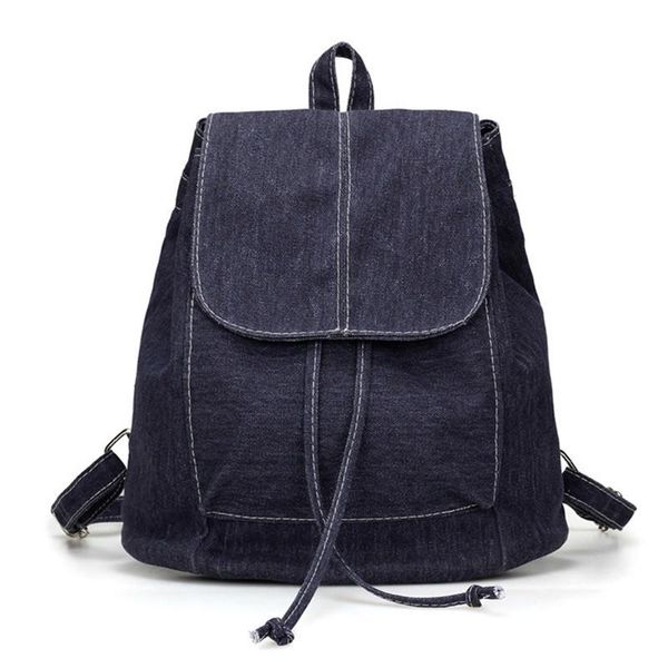 

duffel bags denim canvas women backpack drawstring school for teenagers girls small female rucksack mochilas feminin