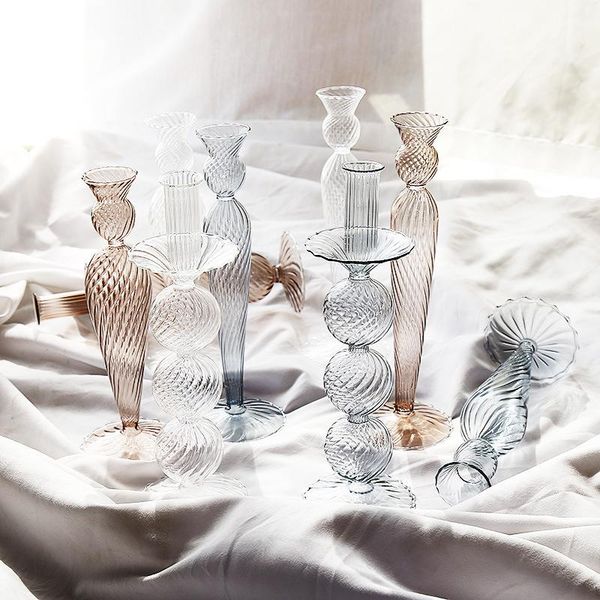 

candle holders glass holder for wedding decorations candlestick rustic candelabros vintage stand