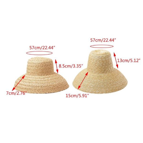 

wide brim hats european vintage droop woven straw sun hat retro flat outdoor uv protection sunscreen travel vacation beach cap f, Blue;gray
