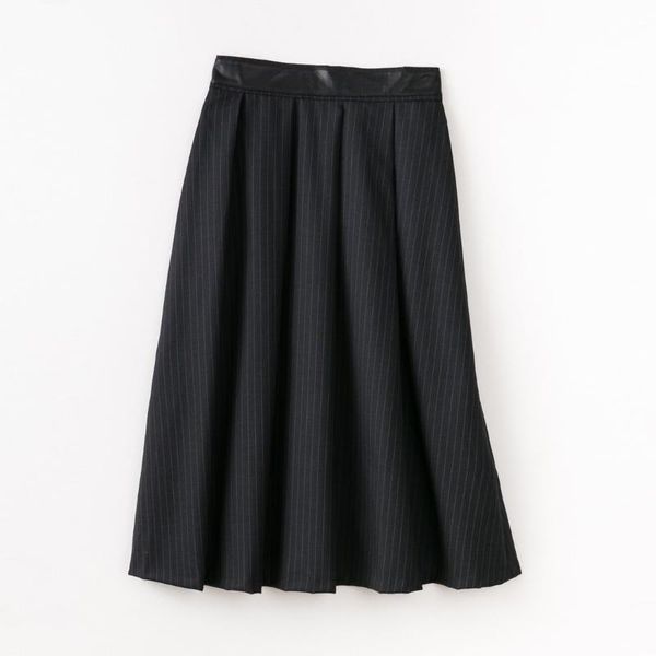 

skirts ladies 2021 fashion wool and leather half skirt 0919, Black