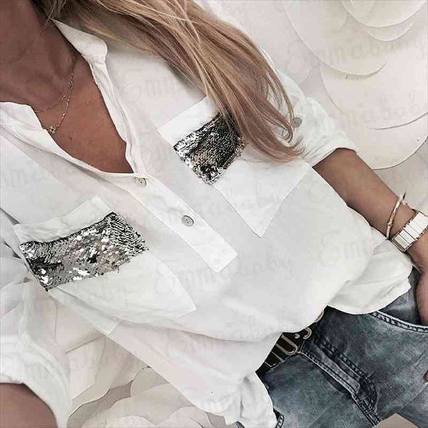 

women white blouse long sleeve button-down low cut blouse white casual shirt fashion clothes
