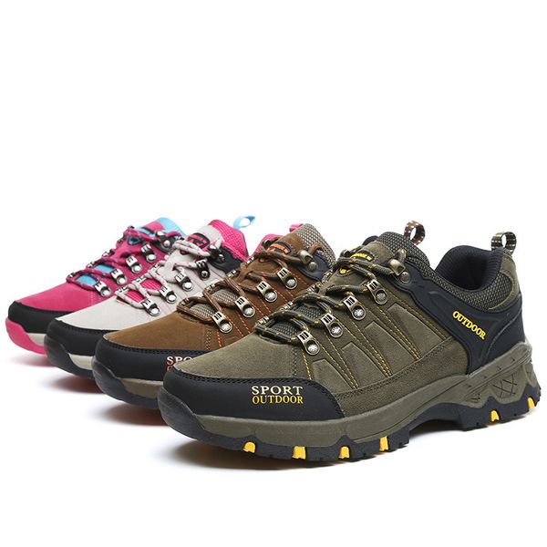 

575 men's and women's mountaineering shoes low anti velvet leather slip outdoor cross-country hiking large