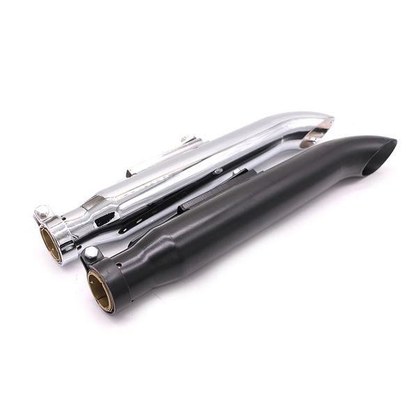 

motorcycle exhaust system universal modified pipe muffler silver tube black straight 35mm 39mm 43mm