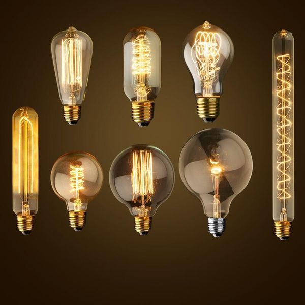 

bulbs antique retro vintage 40w 220v edison bulb e27 incandescent squirrel-cage filament light lamps