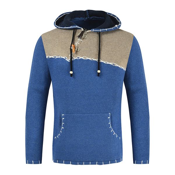 

men's sweater autumn youth fashion street regular hooded coat, White;black
