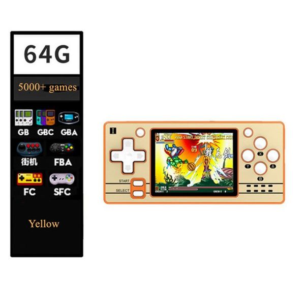 

portable game players powkiddy q20 mini retro handheld open source 2.4 inch oca full fit ips screen video console ps1 player child gifts