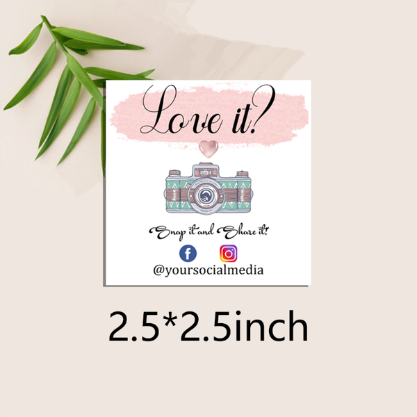

greeting cards rose gold snap and share business promotion small package inserts social media