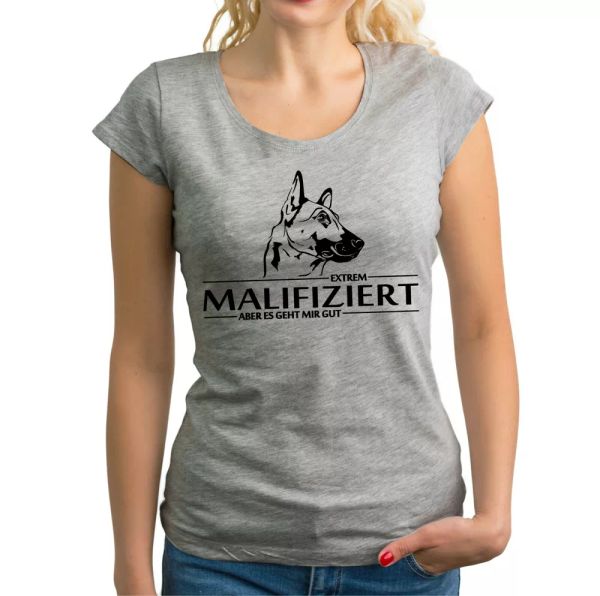 

SALE Malinois infected Dog Mali Love Dog Motif Dog Ladies T-SHIRT Funny, Mainly pictures