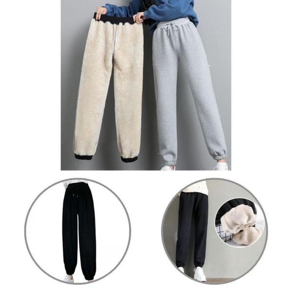 

women's pants & capris sweatpants thickened skin-friendly windproof high waist women casual streetwear, Black;white