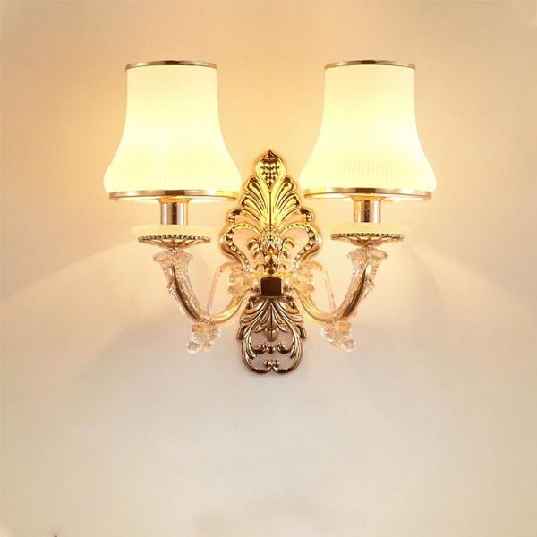 

wall lamp nordic glass shade led lights fixtures 1/2 heads decorative modern applique murale for indoor el bedside
