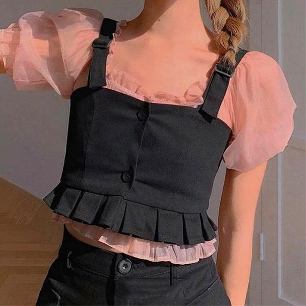 

women's t-shirt trendy women summer tshirt short sleeved tees slim square collar pullover 2021 camisetas de mujer, White