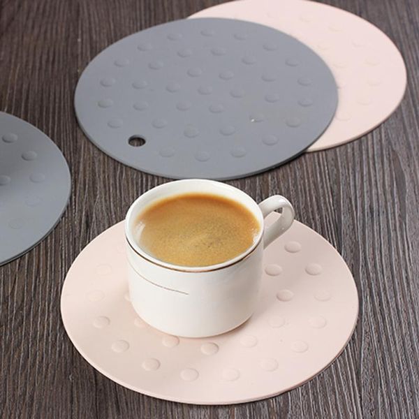 

mats & pads round silica gel heat resistant table bowl non-slip cushion placement pot kitchen
